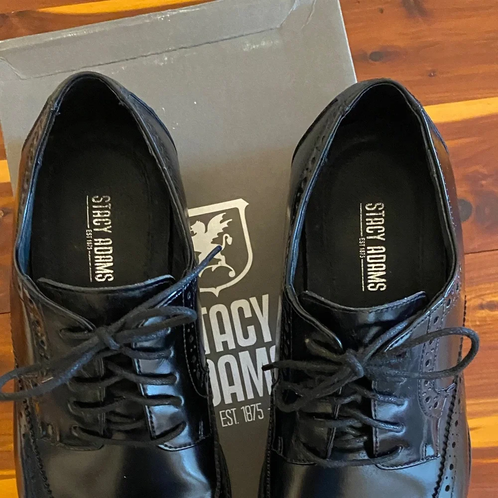 Stacy Adams Men's Classic Black Leather Oxfords